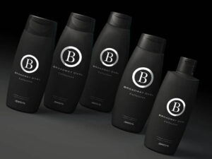 3D product visualisation bottle oval black