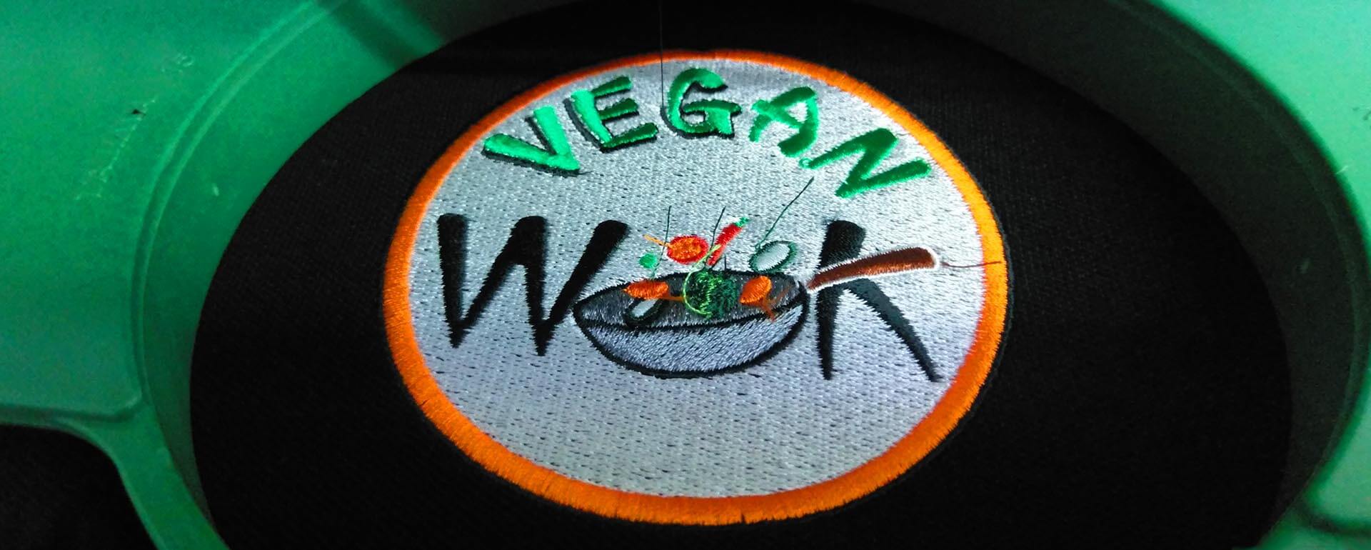 Norwich Vegan Takeaway Vegan Wok Logo Embroidery